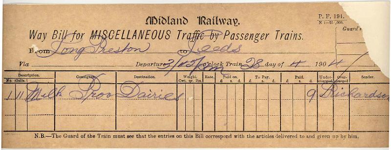 Milk 28-04-04 to Leeds - Prov Dairies (11 galls).jpg - Way Bill: Milk 28-04-04 to Leeds - Prov Dairies (11 galls)